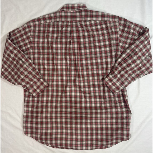 Vintage Polo Ralph Lauren Yarmouth Red Plaid‎ Button Up Shirt Men's Large - Picture 7 of 7